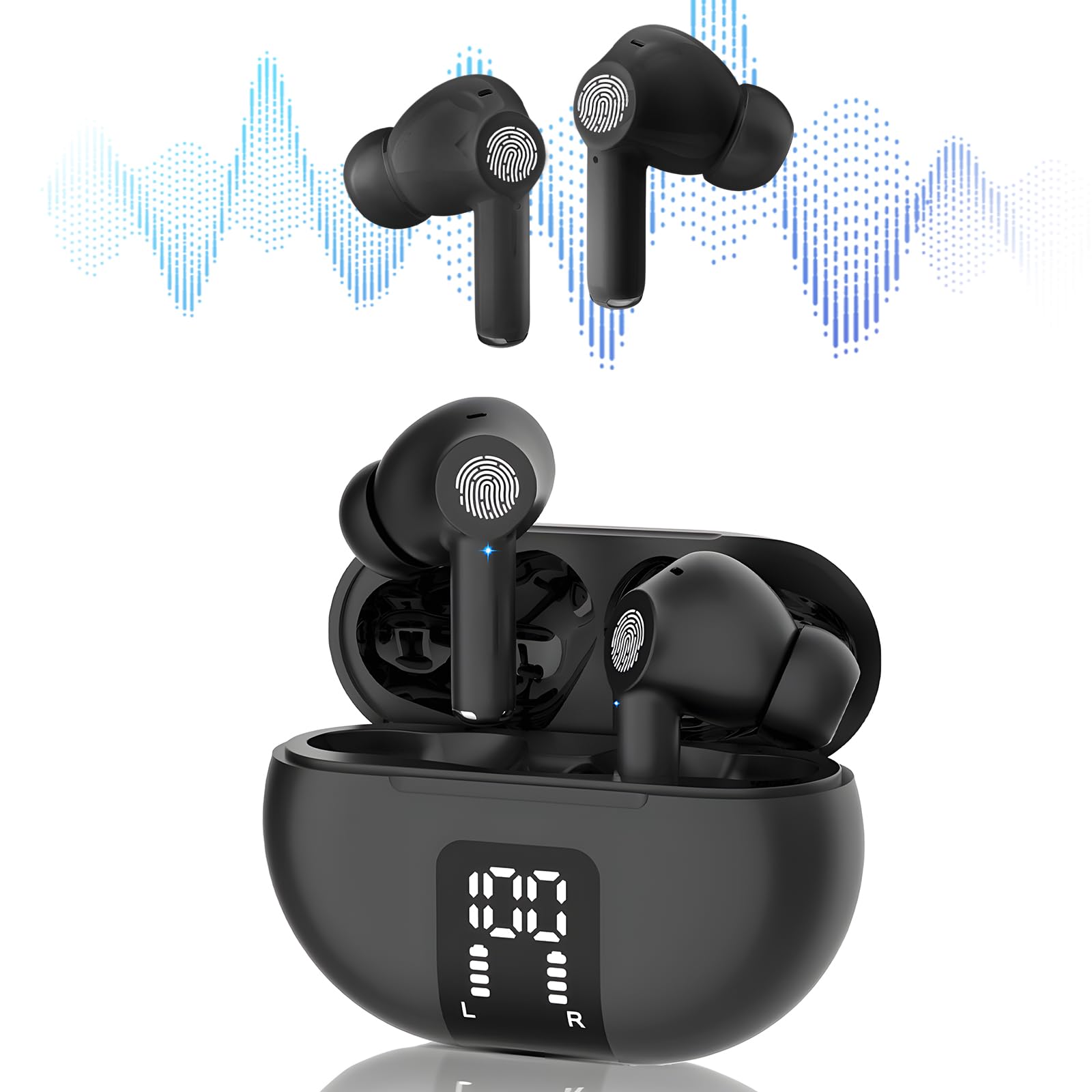 AI Language Translation Earbuds, 2025 New AI Real-Time Translation Headphones 144-Languages, Wireless Bluetooth Multi-Mode Language Translating Ear Buds for Travel Business Learning (Black) : Amazon.in: Office Products