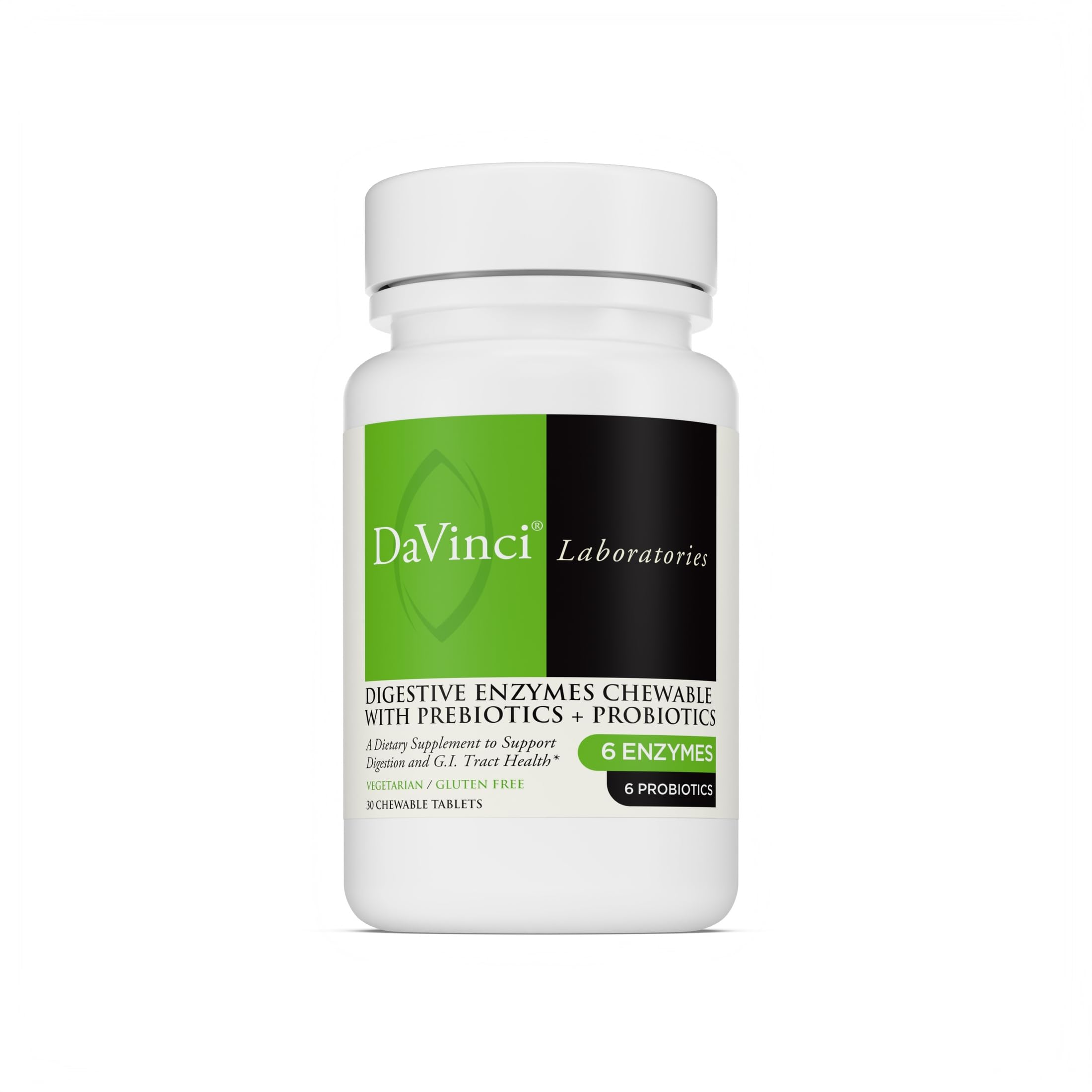 DAVINCI Labs Digestive Enzymes with Prebiotics & Probiotics, 30 Tablets