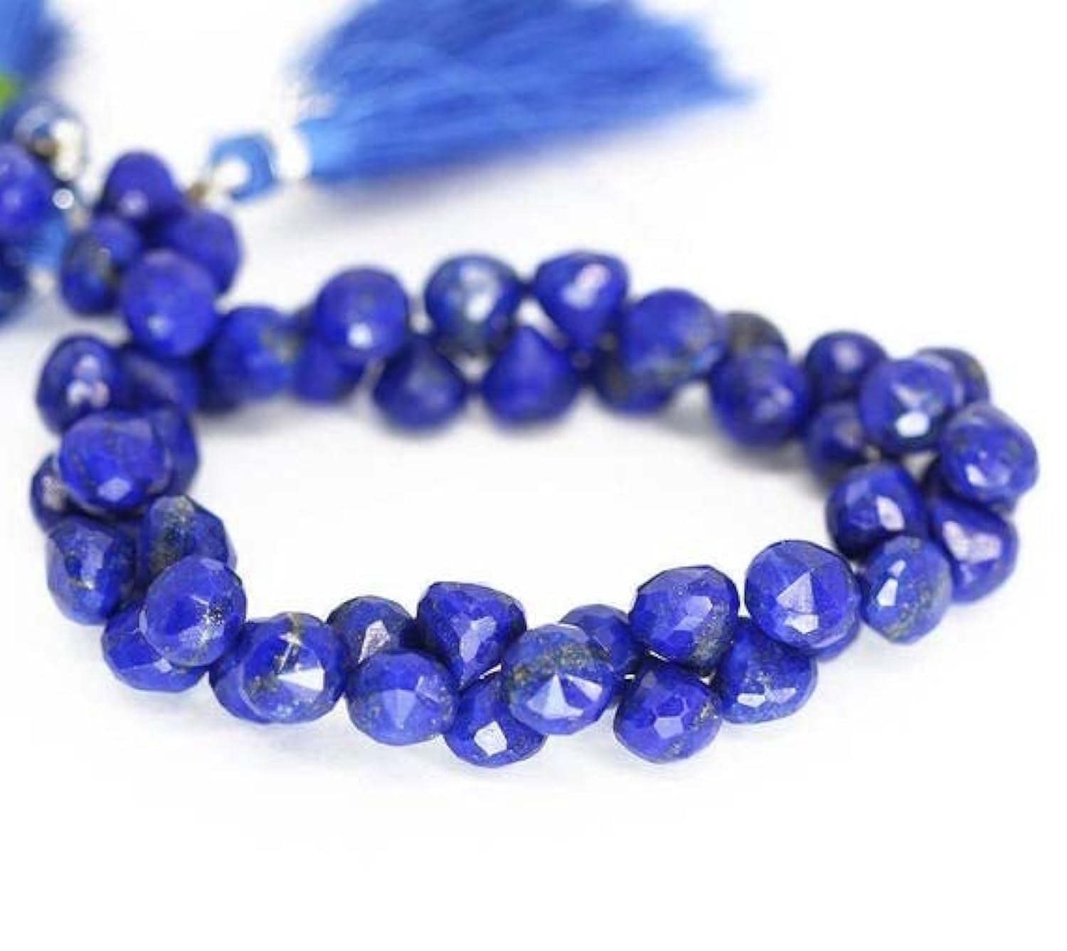 Lapis-lazuli bleu perles facettées oignons 9mm pour création de bijoux et loisirs créatifs