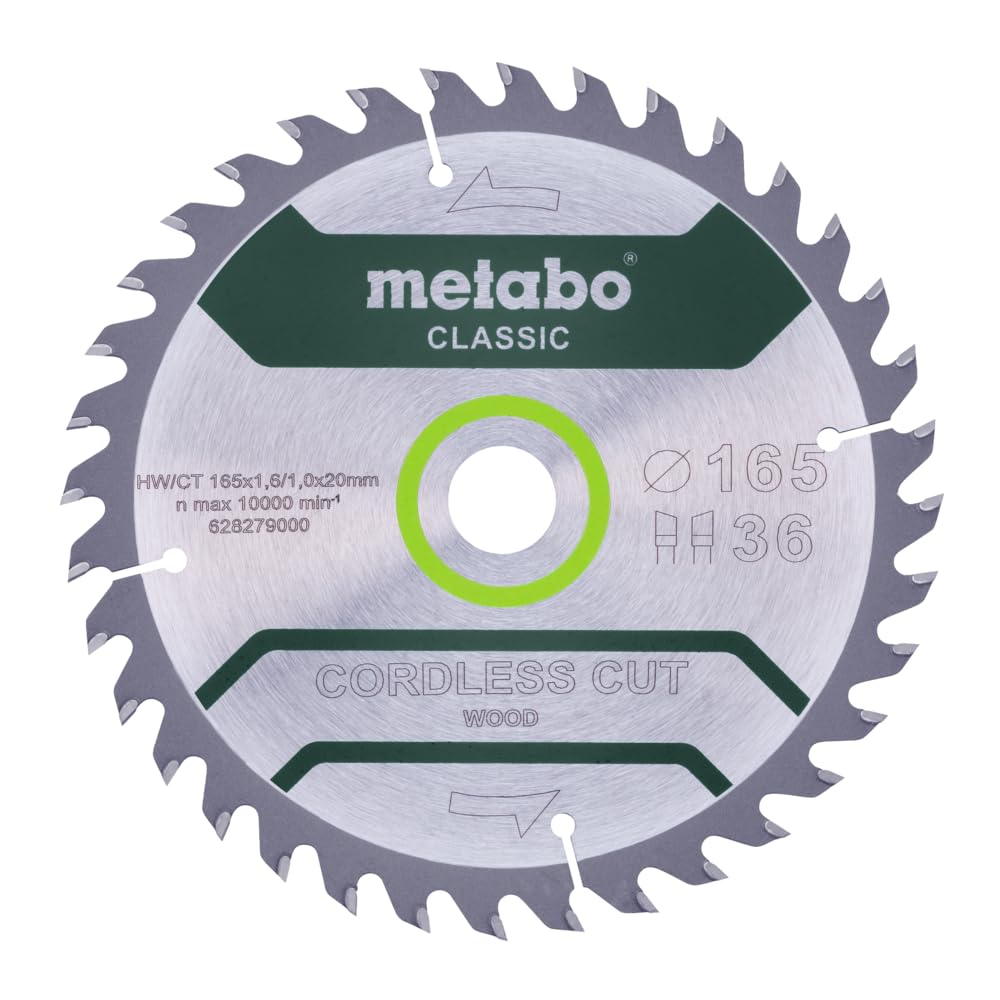 Metabo werke GmbH 628279000 CordlessCutClassic 165x20 36WZ 15°