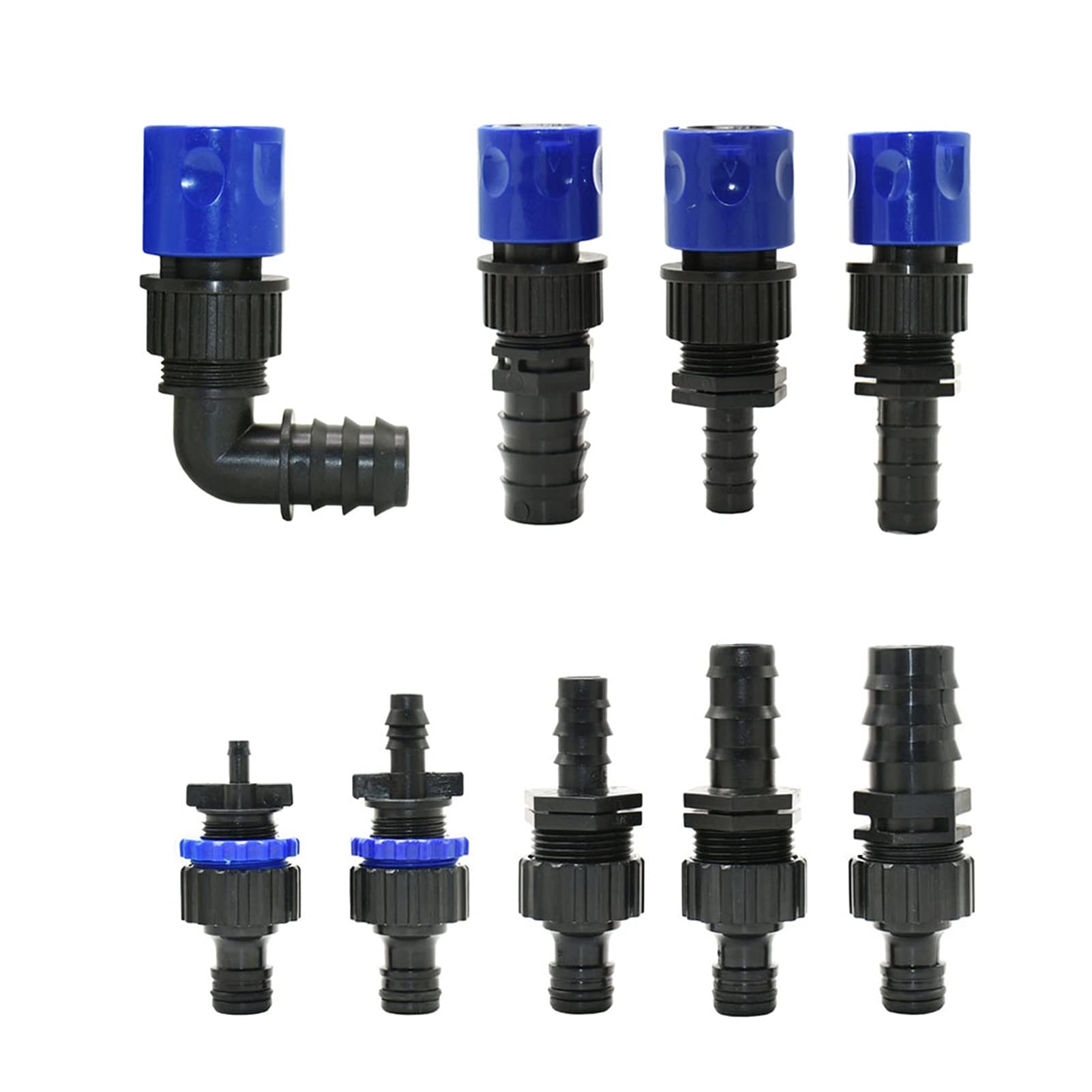 Adaptateur de connecteur utilitaire de tuyau PE noir pour irrigation goutte à goutte