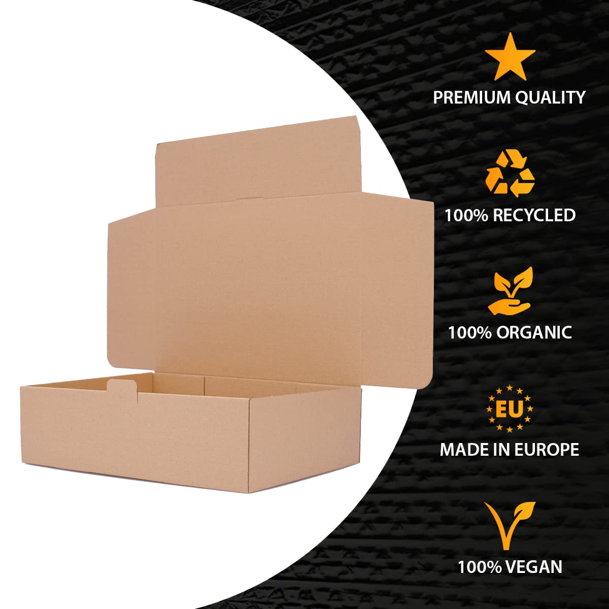 Boîtes pliantes 440 x 320 x 125 mm marron carton simple cannelure 50 pièces