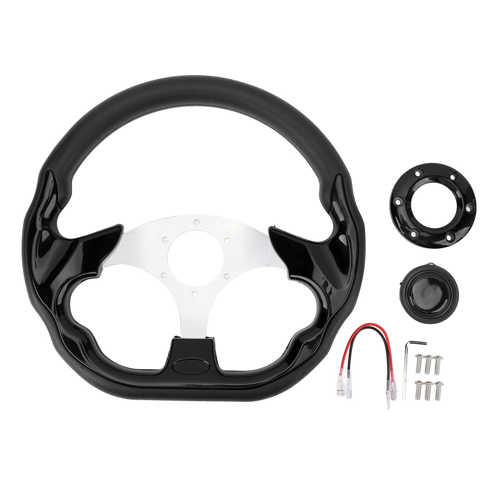 Volante Sportivo Stile 13 Pollici con Presa Migliorata, Materiale PU, Maneggevolezza, Installazione Facile, Adatto per la Maggior Parte dei Veicoli e Auto,