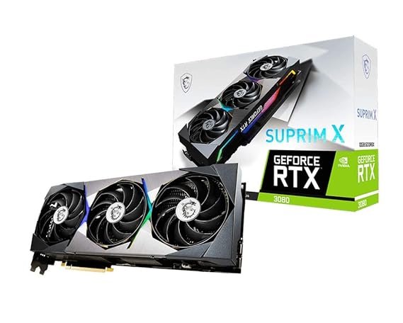 MSI pci_e GeForce RTX 3080 SUPRIM X 10G 10GB GDDR6X 320-bits Gaming Graphic Card