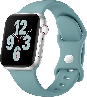 Silicone Band Compatible with Apple Watch Bands for Women 40mm 44mm 45mm 46mm 38mm 41mm 42mm 49mm Ultra Men, Sport Strap for iWatch Bands Series 10 9 8 7 6 5 4 3 SE