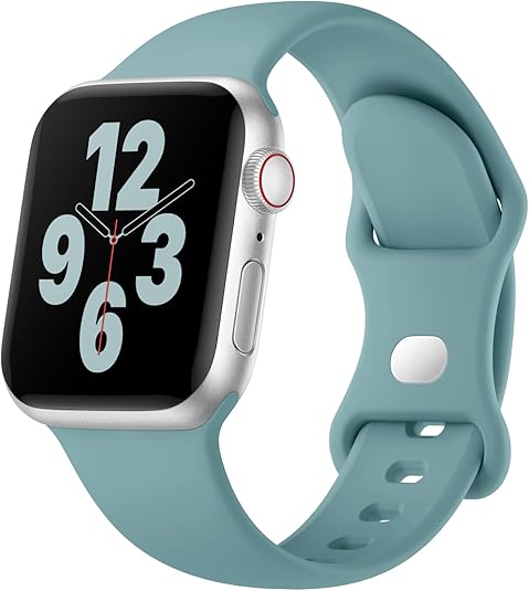 Silicone Band Compatible with Apple Watch Bands for Women 40mm 44mm 45mm 46mm 38mm 41mm 42mm 49mm Ultra Men, Sport Strap for iWatch Bands Series 10 9 8 7 6 5 4 3 SE