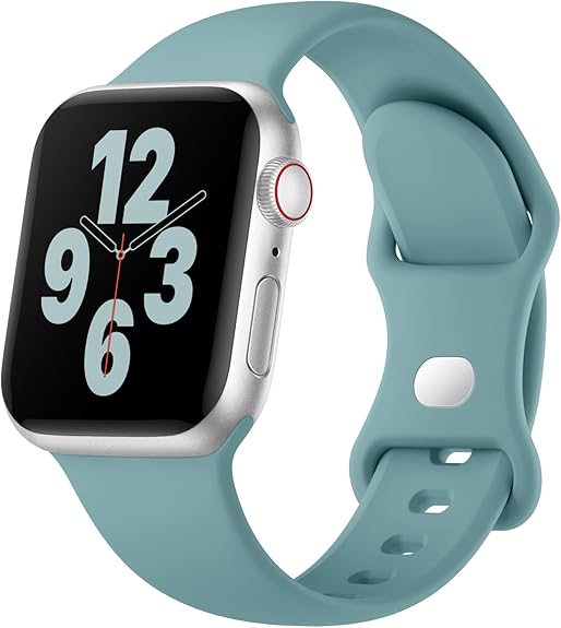 Silicone Band Compatible with Apple Watch Bands for Women 40mm 44mm 45mm 46mm 38mm 41mm 42mm 49mm Ultra Men, Sport Strap for iWatch Bands Series 10 9 8 7 6 5 4 3 SE