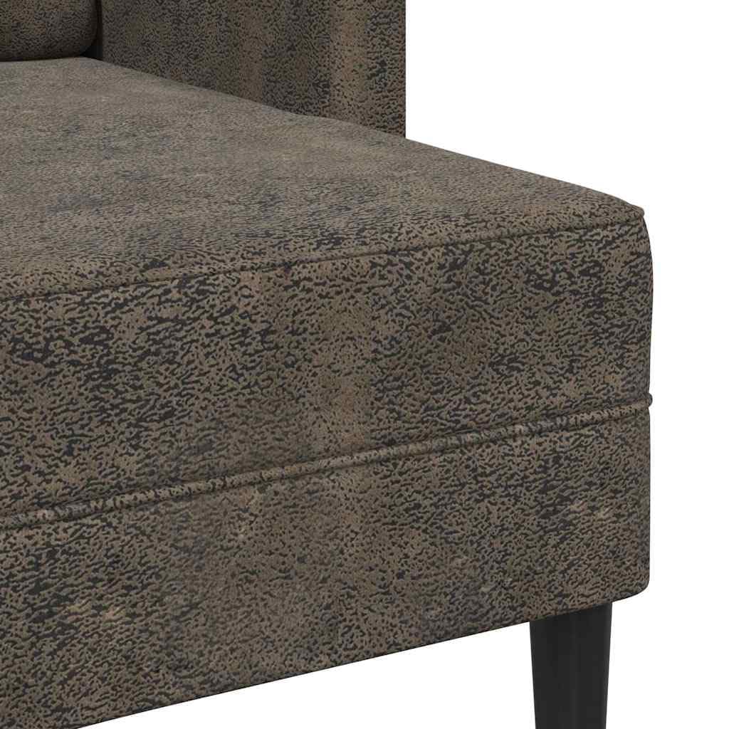 vidaXL Divano 2 Posti con Chaise a L Grigio Scuro 125 cm in Similpelle, Divano a 2 posti Camera da Letto, divanetto, Divano a Due posti
