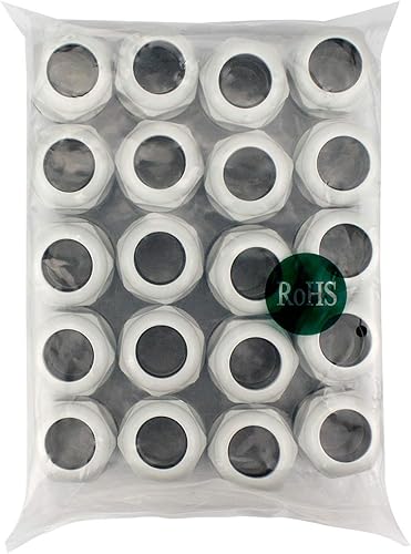 Miniatura 14 de Surtido de prensaestopas de nailon IP68, impermeable, con certificación UL y compatible con RoHS, 20 piezas, alivio de tensión de cable de 1/4