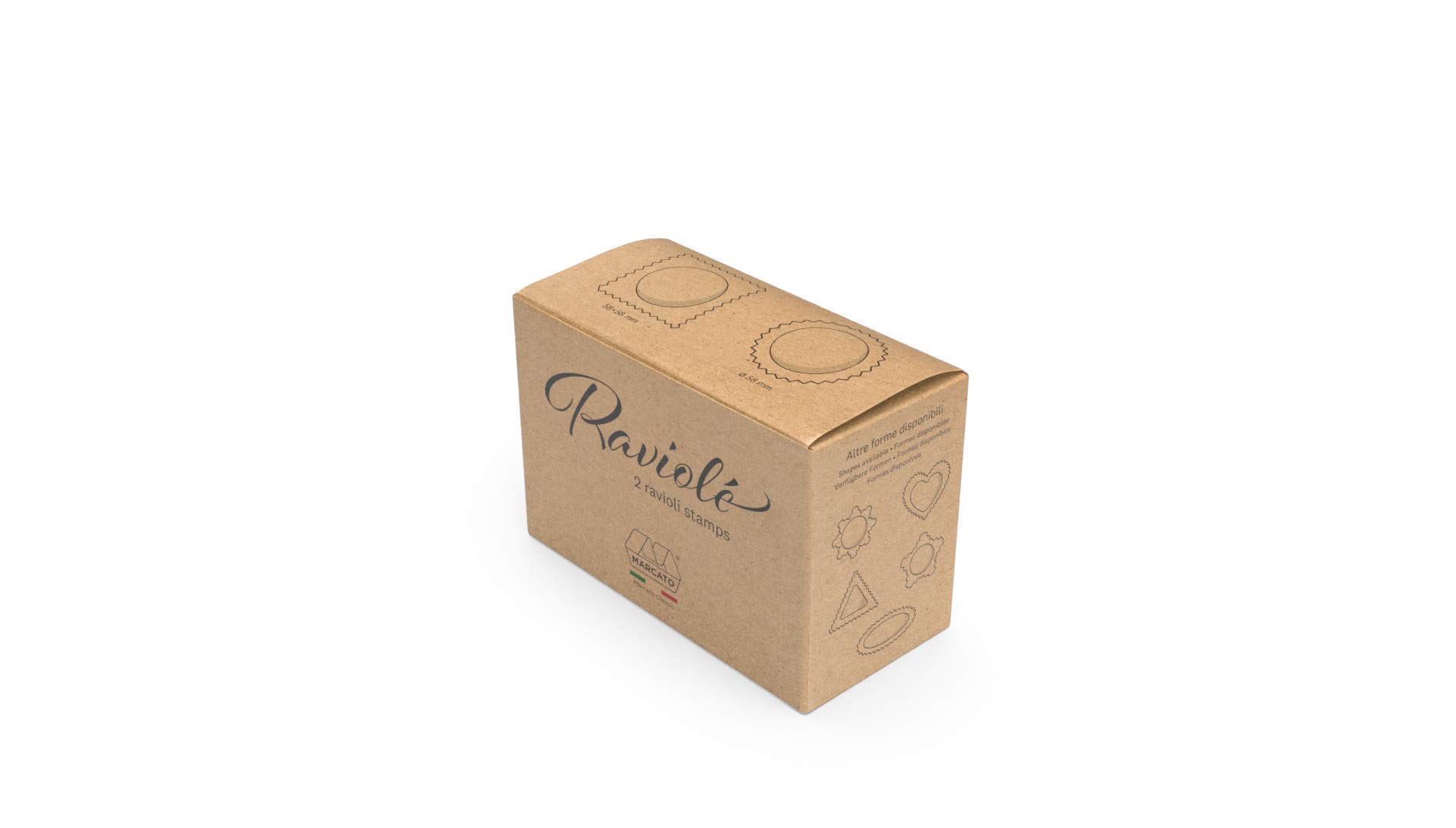 Marcato Kit Raviolè Moule rond 58 mm + moule carré 58 mm