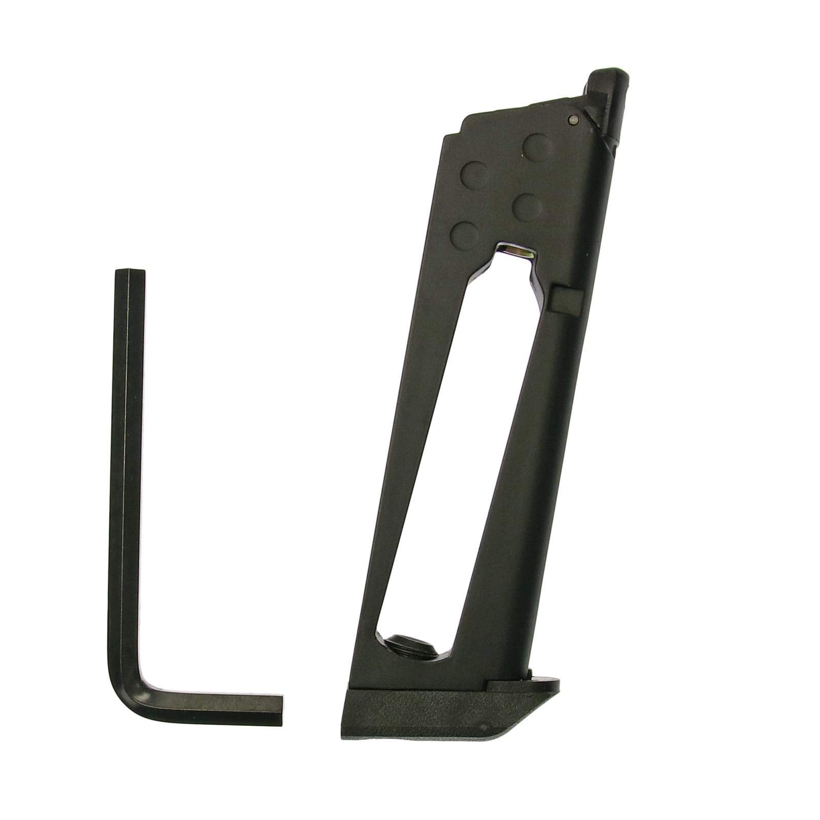 Umarex Airsoft Magazin, Kaliber 4,5 mm, Trommelkapazität 17 Schuss, für Softair Waffen, Zubehör für Pistolen