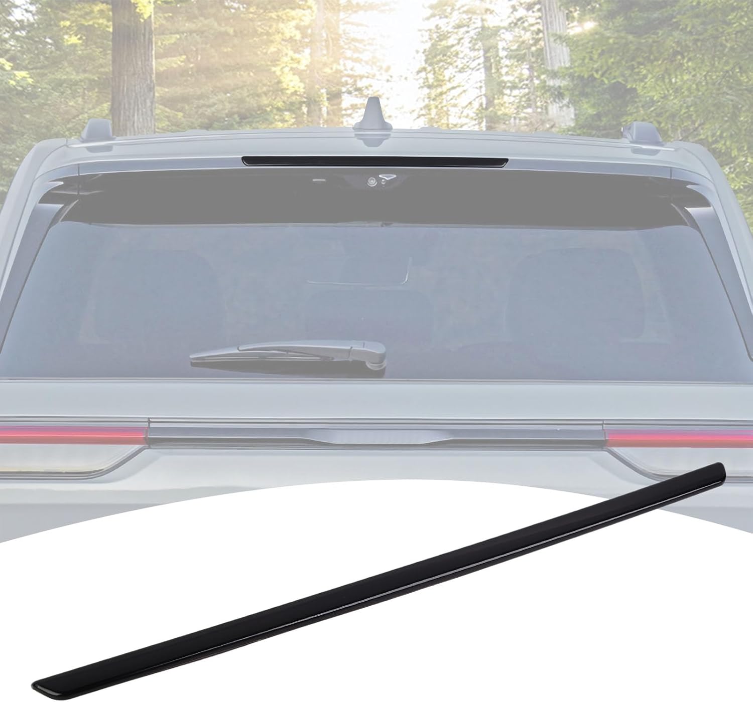 for Grand Cherokee Smoked High Mount Brake Light Cover 3RD Brakelight Trim for Jeep Grand Cherokee 2021-Present Smoked Black Exterior Accessories