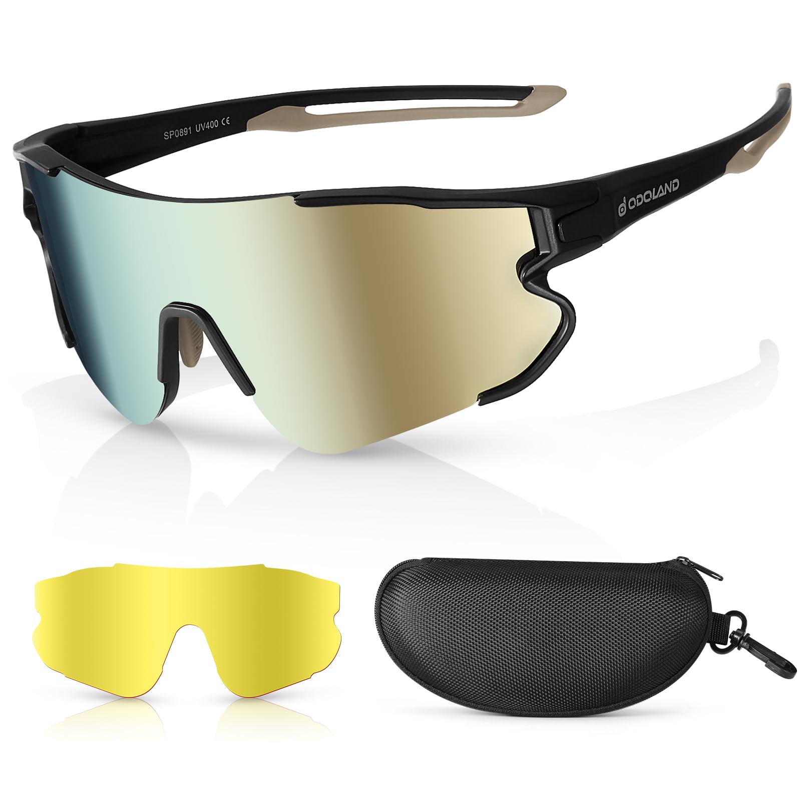 Lunettes de soleil de sport polarisées pour femmes et hommes, monture en PC Alib