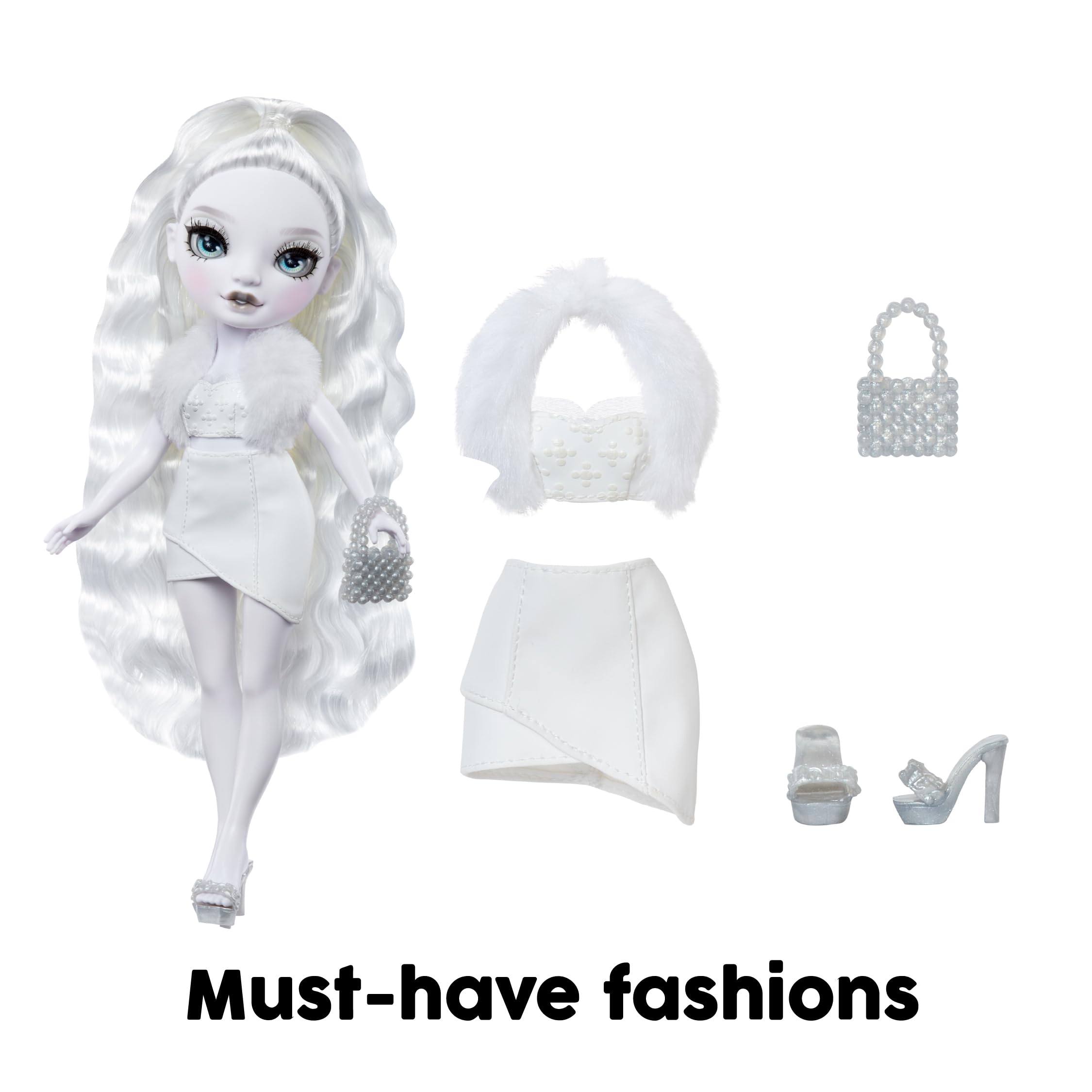 Rainbow High Shadow High Heather Grayson, Grayscale 28cm Fashion Doll, Black & White Hair and Outfit, Stylish Handbag - Image 2