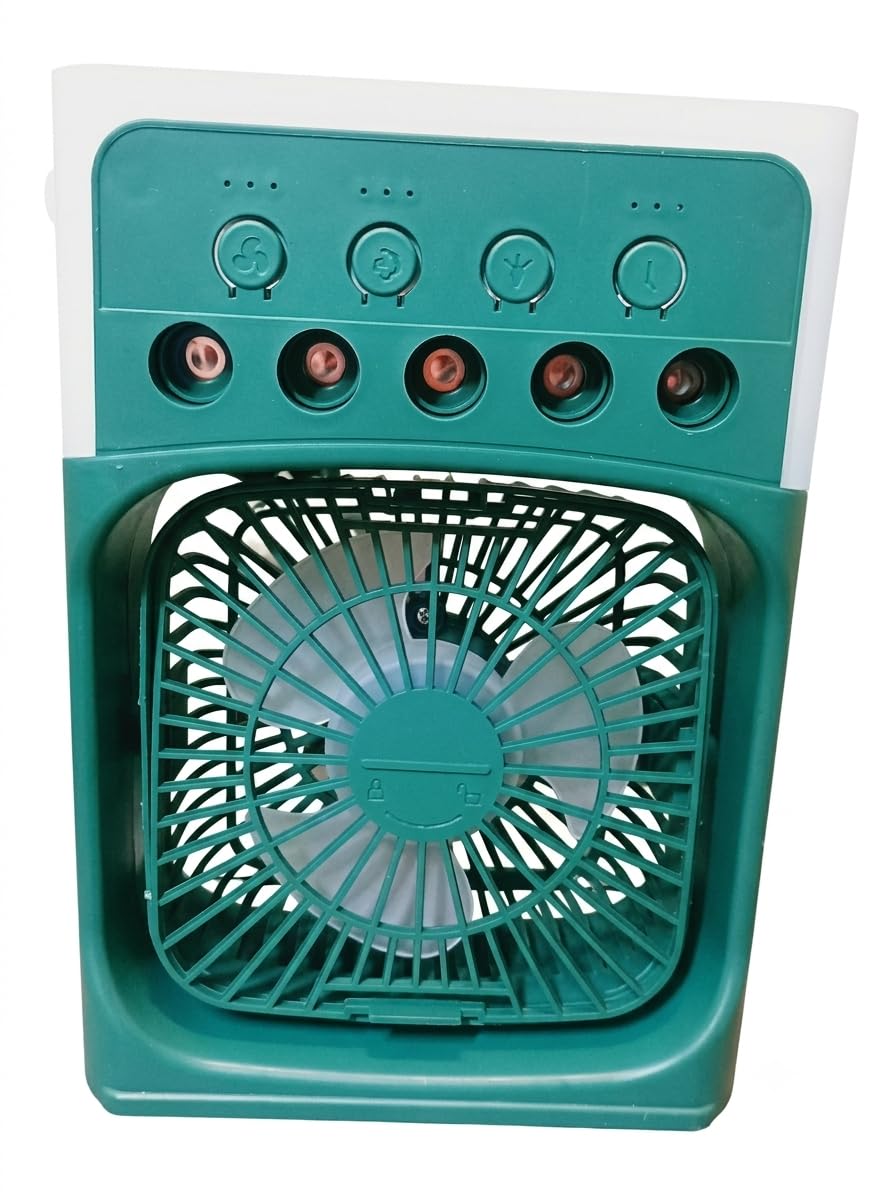 Portable Air Cooler Fan with Water Tank & USB Power - Mini Personal Evaporative Cooler with 3 Speeds, Mist Humidifier, LED Light, Quiet Cooling for Home, Office, Bedroom (MultiColor)-picture-12