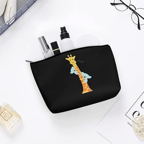 Miniatura 5 de Jirafa Koala PU bolsa de maquillaje portátil cosmética bolsa de viaje maquillaje cepillo titular bolsa de almacenamiento