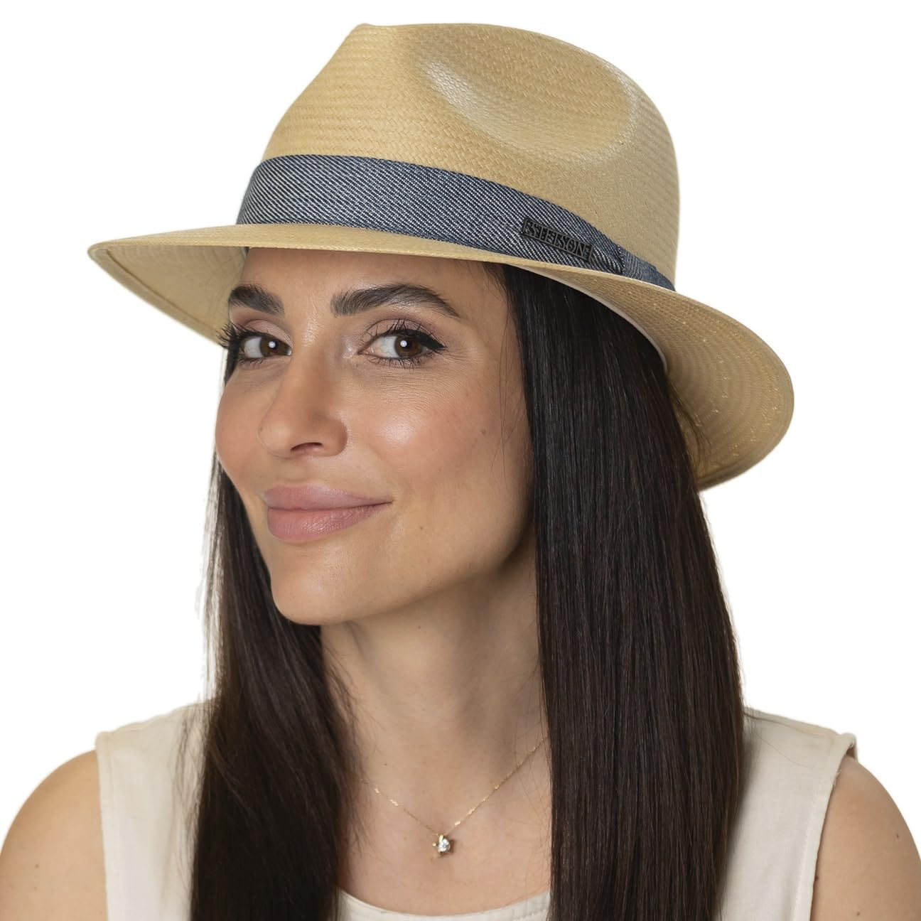 Stetson Sombrero de Paja Mondavo Toyo Mujer/Hombre - Traveller Sol Verano Primavera/Verano