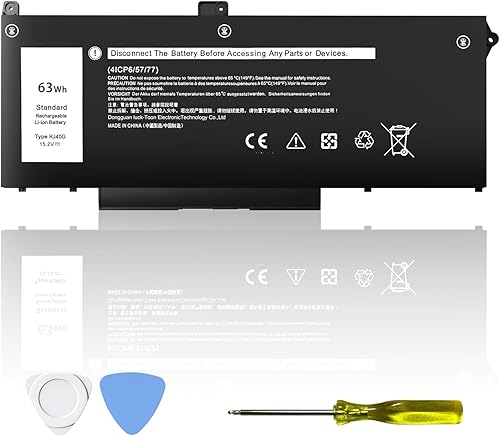 Batería de repuesto para laptop RJ40G 63Wh 15.2V para Dell Latitude 15 5520 Latitude 14 5420 Precision 15 3560, 01K2CF WY9DX 005R42 075X16 P137G