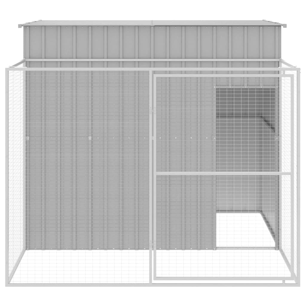 Niche pour chien avec cour gris clair 214x253x181 cm