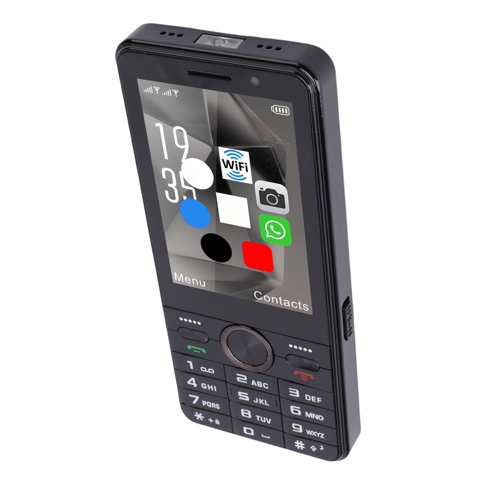 Teléfono 4G Desbloqueado, Compatible con Tarjeta SIM Dual, Pantalla Táctil HD de 3,5 Pulgadas, Teléfono Móvil con Teclas Grandes, WiFi, GPS, para Personas Mayores, Trabajo, (Black)