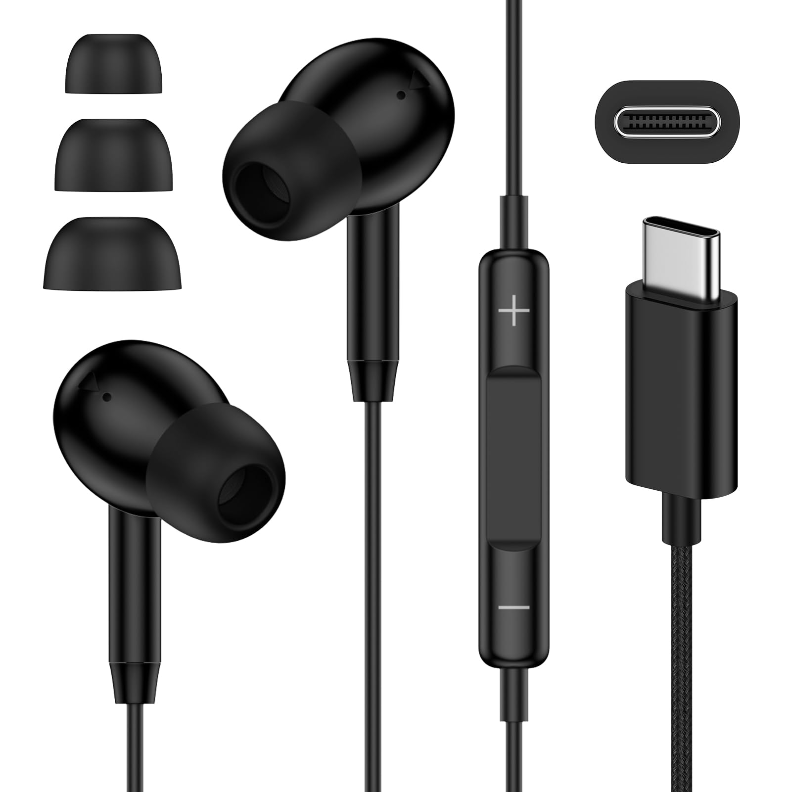 USB C Headphones for iPhone 17 Wired Ear Buds iPhone 17 Wired Headphones usbc Wired Earbuds for Samsung