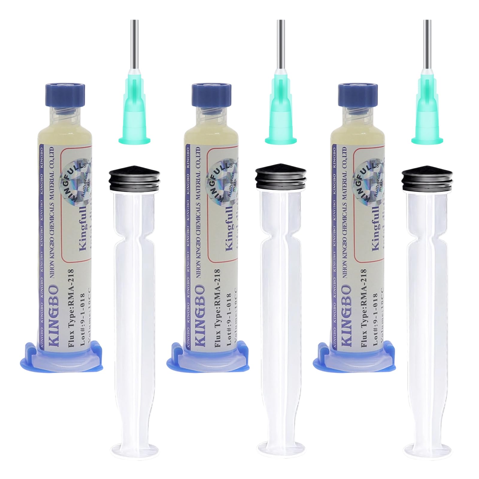 3 Piezas Flux para Soldar Estaño con 3 Émbolos, Pasta de Soldadura de Jeringa 10cc para Reparación Electrónica, SMD, PCB, BGA, Kit de Pasta para Soldar de Alta Viscosidad Sin Limpieza