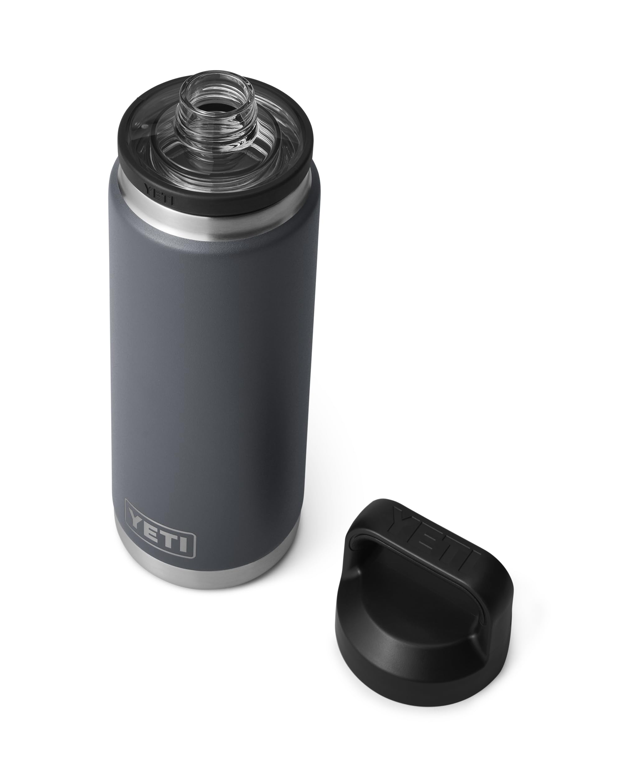 YETI Rambler Bottle Chug, Vaccum Insulated Stainless Steel Bottle with Leakproof Chug Cap, Charcoal, 26 oz (769ml)