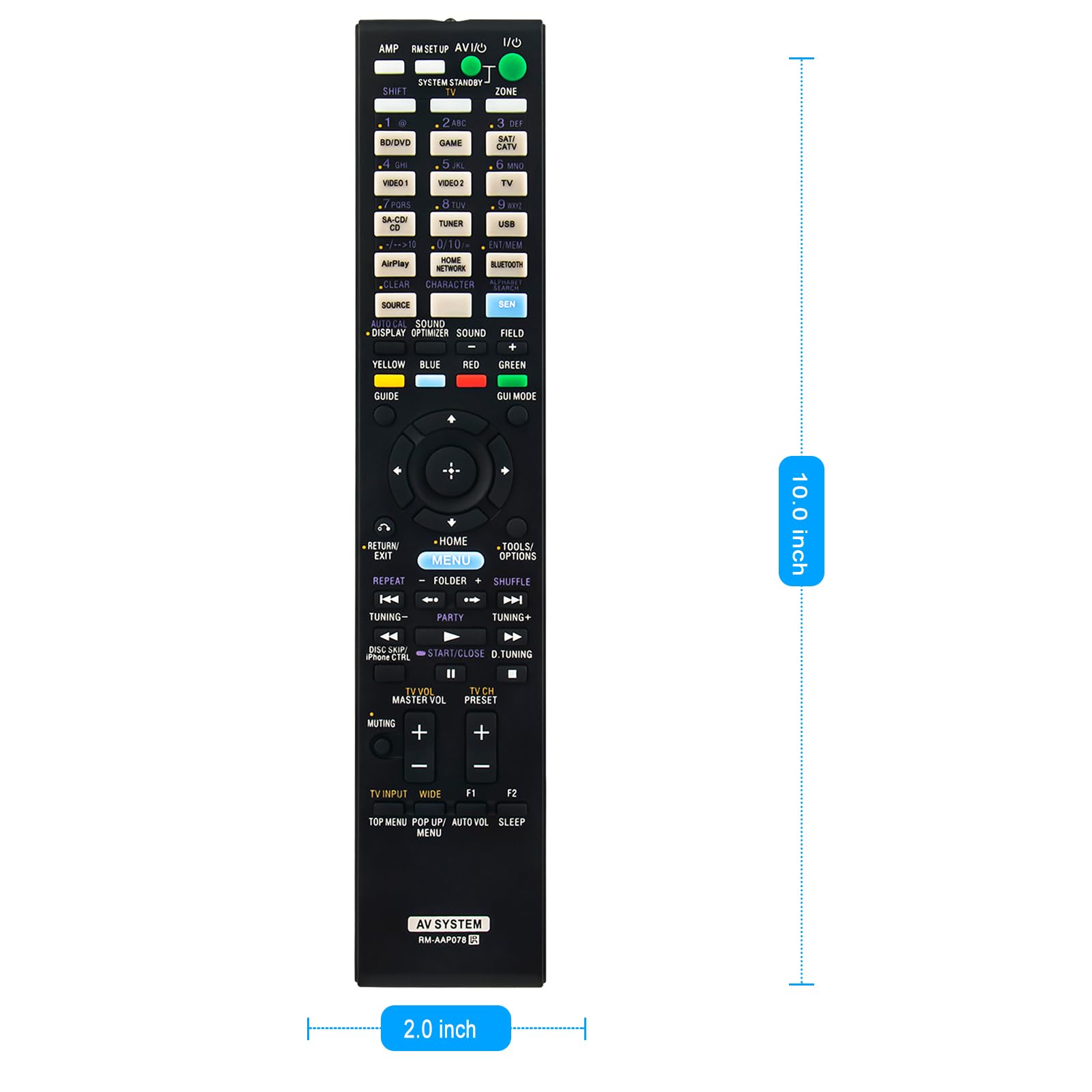 ALLIMITY RMT-AH103U Remote Control Replacement for Sony Sound Bar HT-CT80 SA-CT80 HTCT80 SACT80 RMTAH103U SS-WCT80 SSWCT80