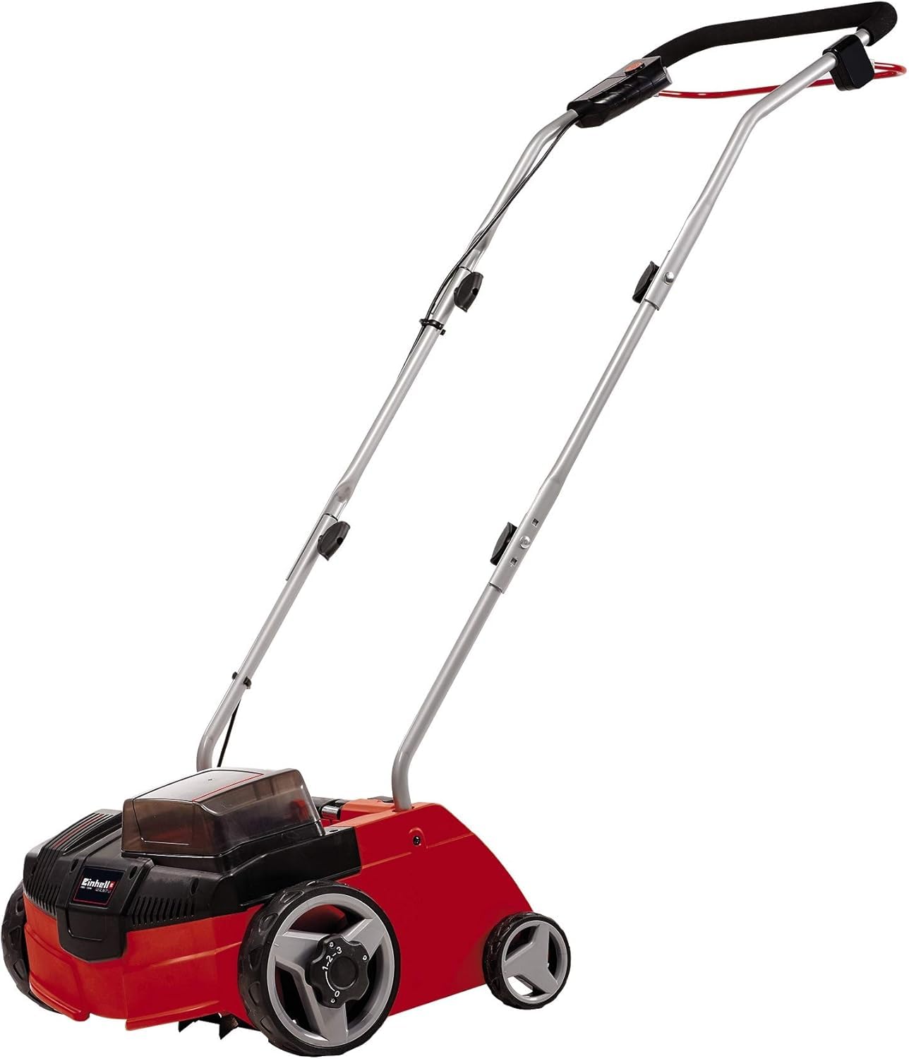 Einhell Escarificador/aireador a batería - GC-SC 36/31 Li PXC, Combinada 3 en 1, motor de bobinado en serie, unidad de corte con rodamiento de bolas, incluye 2 baterías de 3,0Ah y cargador doble