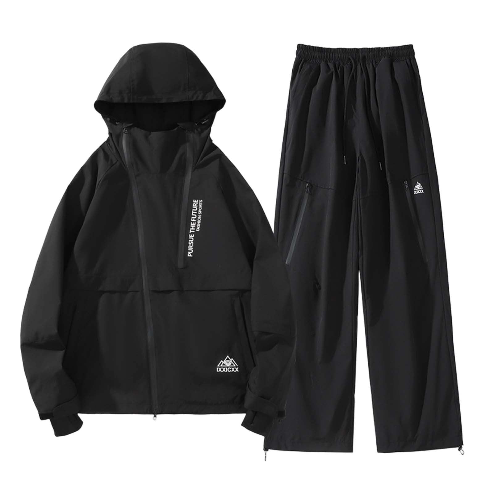 Generisch Traje de esquí para hombre y mujer, resistente al agua, resistente al viento, juego de 2 piezas, traje de nieve, chaqueta de esquí y pantalones, dos piezas, chaqueta cálida para invierno
