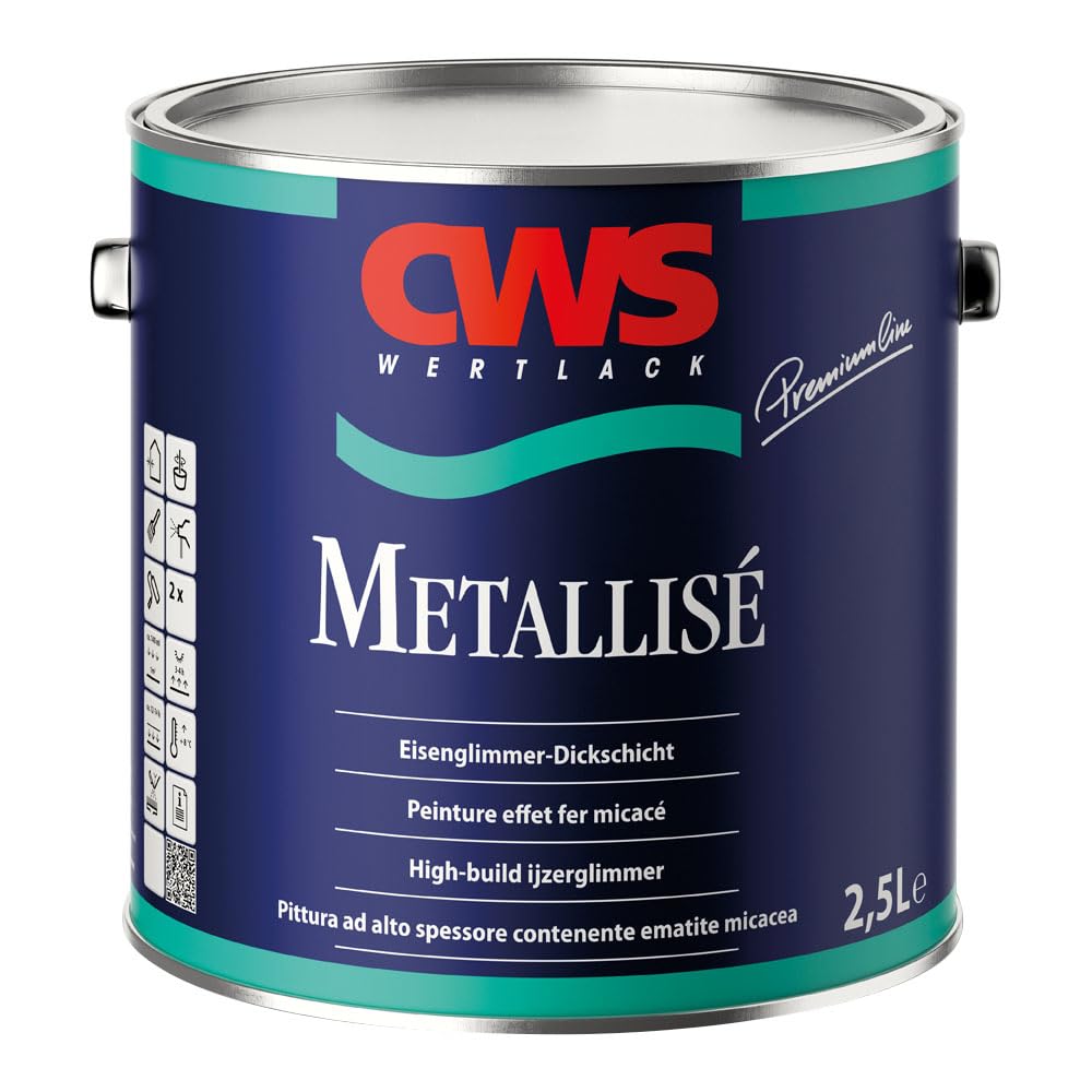 CWS Metallisé anthrazit, 1L - Dickschichtiger, lösemittelhaltiger, hochviskos eingestellter 1-Komponenten Beschichtungsstoff als dekorativer Korrosionsschutz für den Innen- und Aussenbereich.