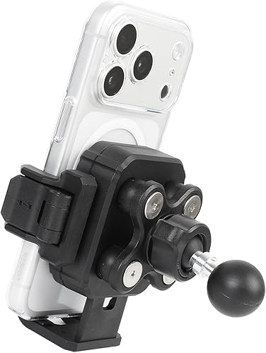 Base universal de soporte de teléfono para soportes RAM tamaño B brazo de doble zócalo, montaje de bola de 1 pulgada (0.984 in) con amortiguador de