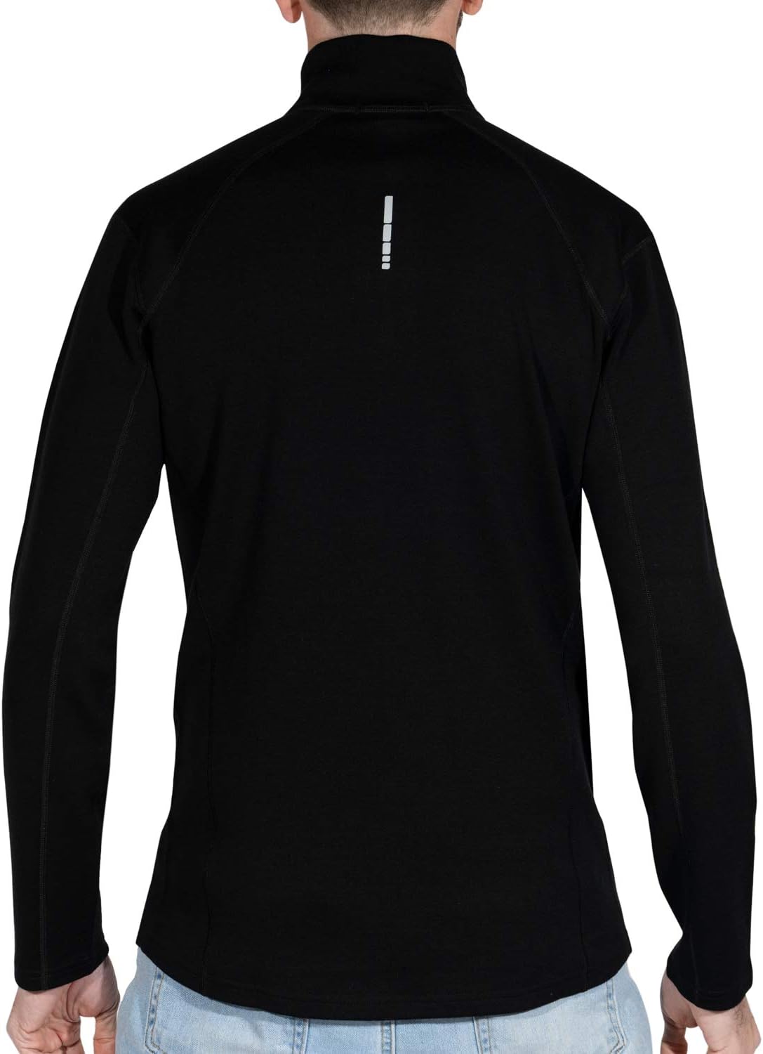 MERIWOOL Mens Base Layer 100% Merino Wool Heavyweight 400g Half Zip Sweater for Men - Image 2