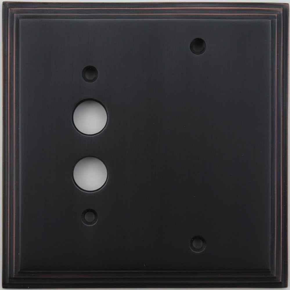 Classic Accents Oil Rubbed Bronze 1 Gang Push Button Light Switch Wall Plate