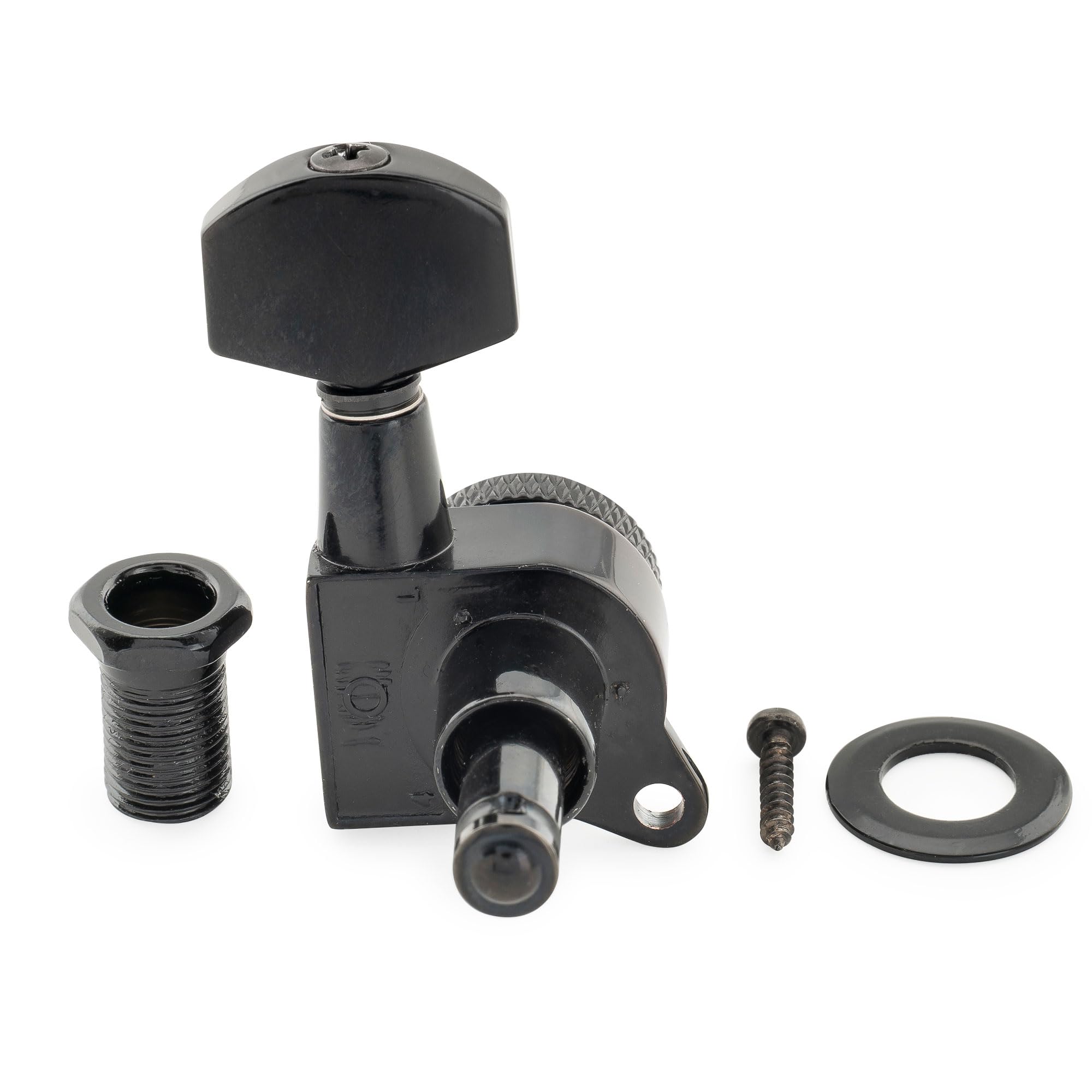 Musiclily Pro R18K-03 Mancino 6 in Linea 18:1 Meccaniche Autobloccanti Nero