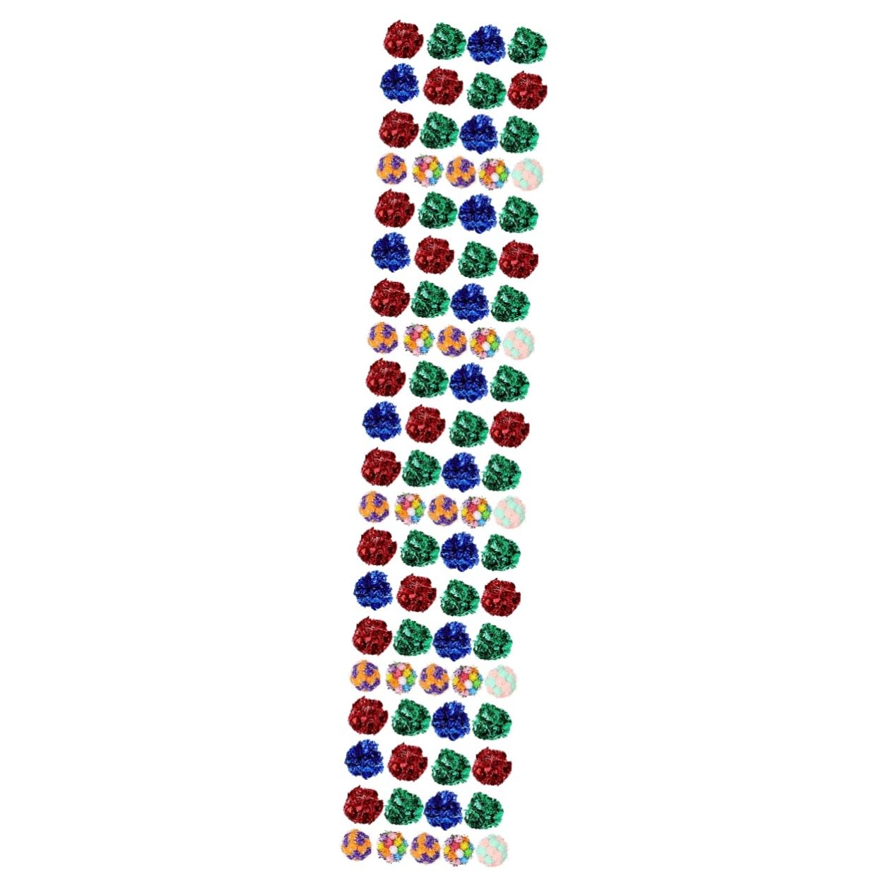 Happyyami 125piezas De Juguete para Gatos Bolas De Crinkle Interactivas con Sonido Juguetes De Felpa Coloridos para Gatitos y Gatos Interiores