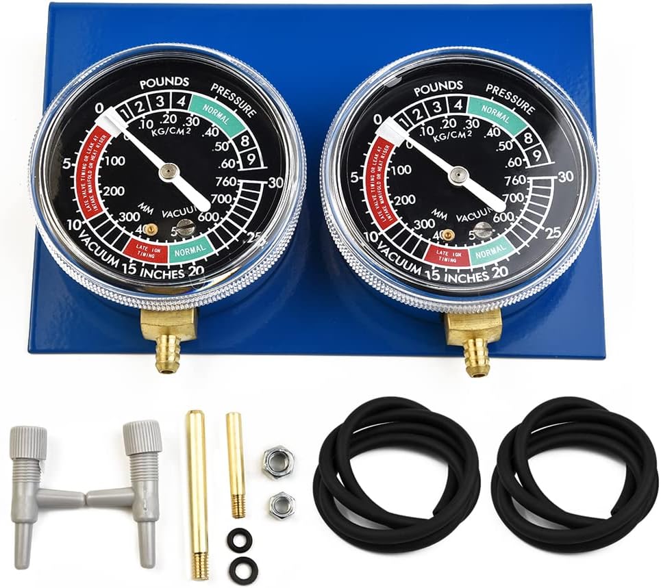 with Hose Vacuum Gauge Balancer 2pcs Kit Motorcycle Tool for 2 Cylinder Machines Instrumentation Synchronizer Enduring| | -