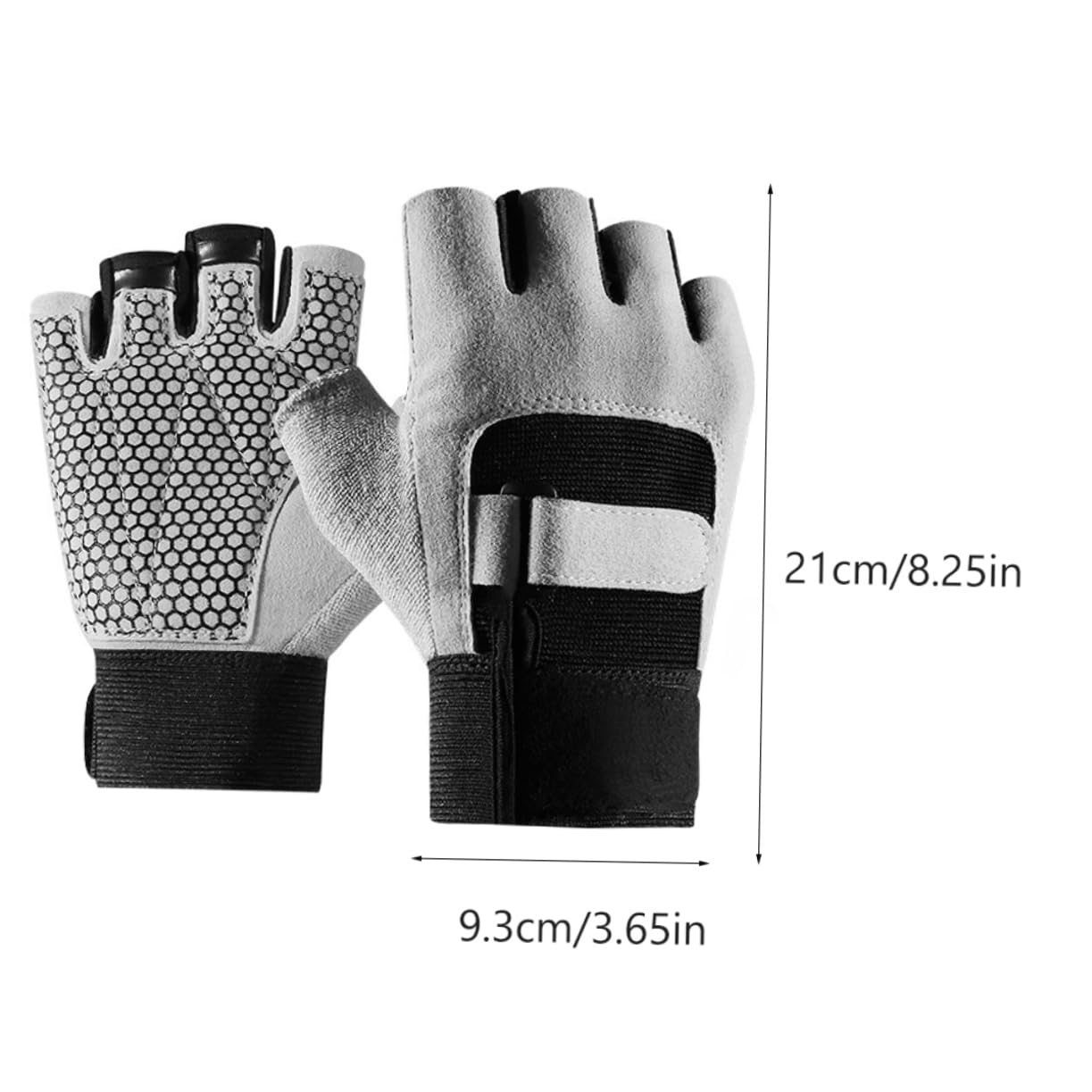 Unomor 1Pair Nonslip Shockproof Gloves for Outdoor Activities Breathable Half Finger Cycling and Fitness Gloves for Men and Women Grey XL