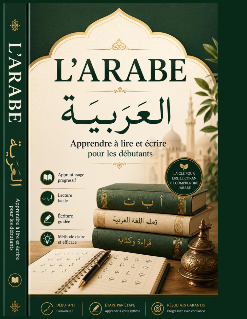 L'ARABE - Apprendre à lire et écrire pour les débutants: pour les enfants et les débutants en arabe, Cahier d'écriture arabe pour pratiquer les lettres et les mots, Apprendre l'alphabet Arabe