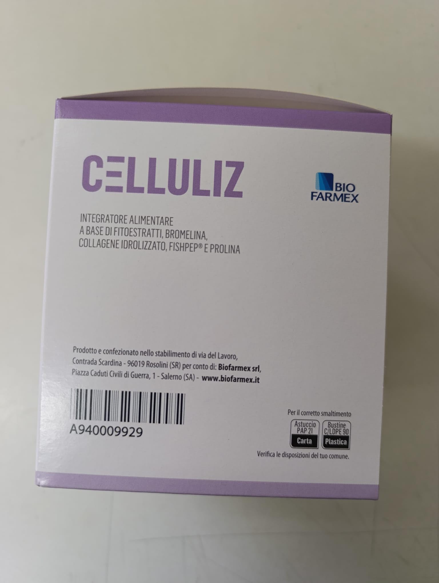 Integratore CELLULIZ 50 stick pack - con FITOESTRATTI, BROMELINA, COLLAGENE IDROLIZZATO, FISHPEP® E PROLINA