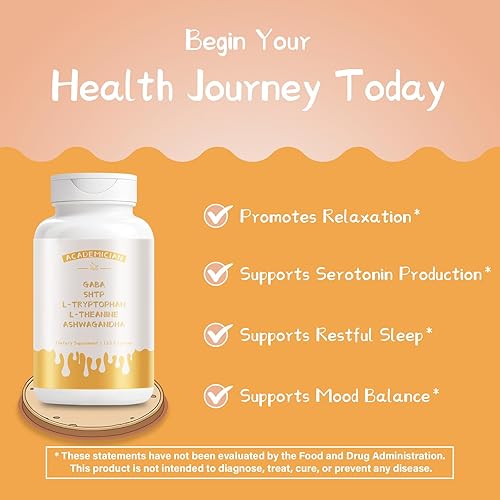 Miniatura 2 de Ashwagandha Suplementos con GABA Suplemento L-triptófano Cápsulas 5-HTP L-teanina - 120 unidades