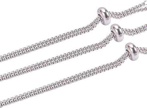 Miniatura 2 de LiQunSweet 10 pulseras de metal de acero inoxidable 304 ajustables con extremo de bola para joyería semiacabada, fabricación de pulseras de