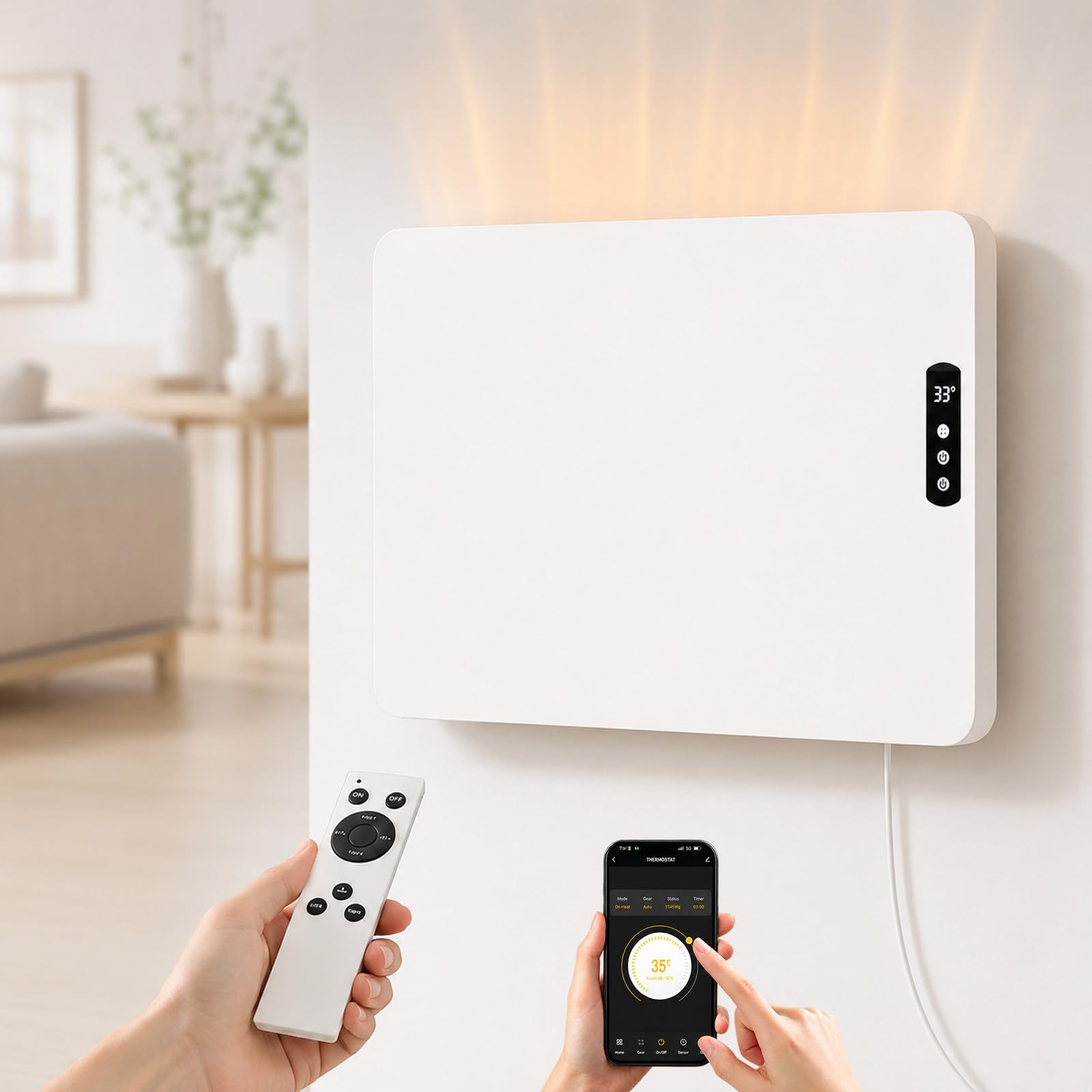 Termoconvettore Elettrico con Termostato Digitale B-600