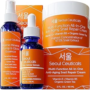 SeoulCeuticals Korean Beauty Products Korean Skin Care Set Includes Toner, Serum & Moisturizer – This K Beauty Routine Regimen Will Provide Your Skin With That Healthy Youthful Glow