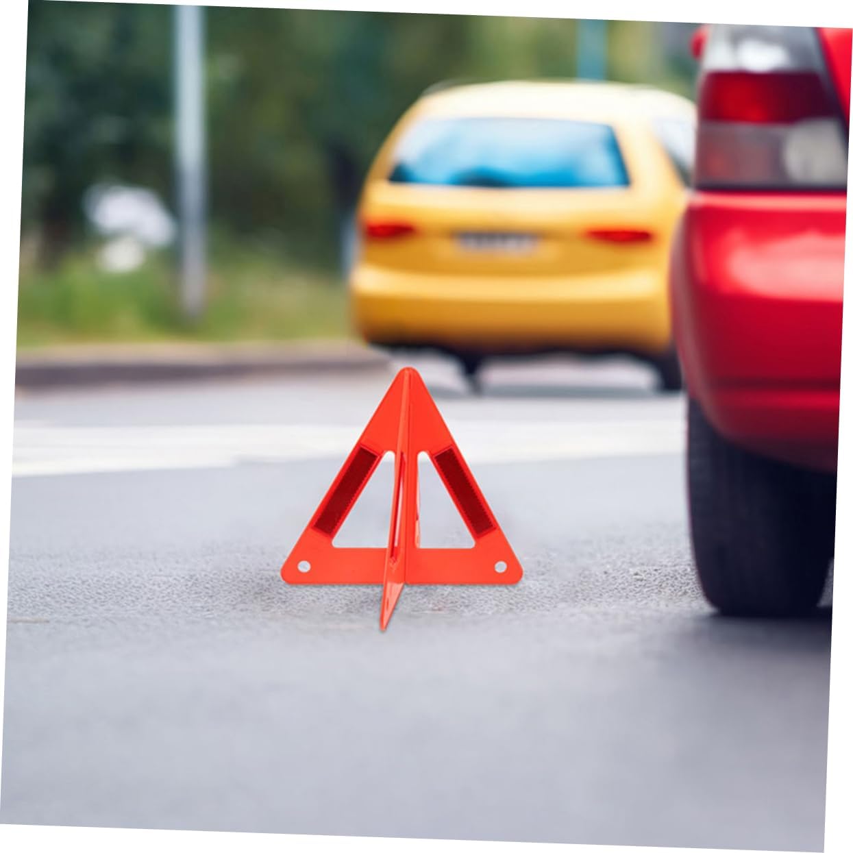 PRETYZOOM 5pcs Reflective Car Triangle Warning Rack High Visibility Emergency Safety Triangles for Vehicles Roadside Safety Automotive Accessories