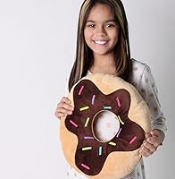 Vista 2 de Snuggle Stuffs Sprinkles Donut - Almohada de felpa de 14 pulgadas (chocolate)