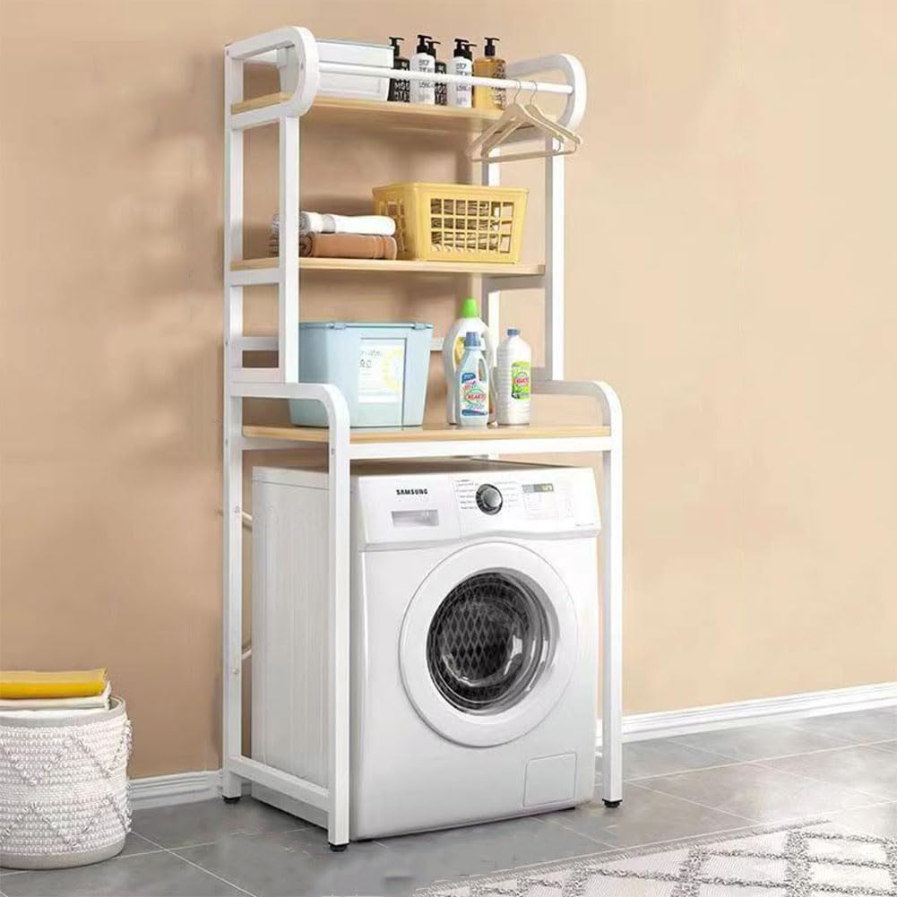 【在庫セール】1/2/3段洗濯機と乾燥機収納ラック、木製ラック付きバスルームラッ Amazon｜1/2/3段洗濯機と乾燥機収納ラック、木製ラック付きバスルーム
