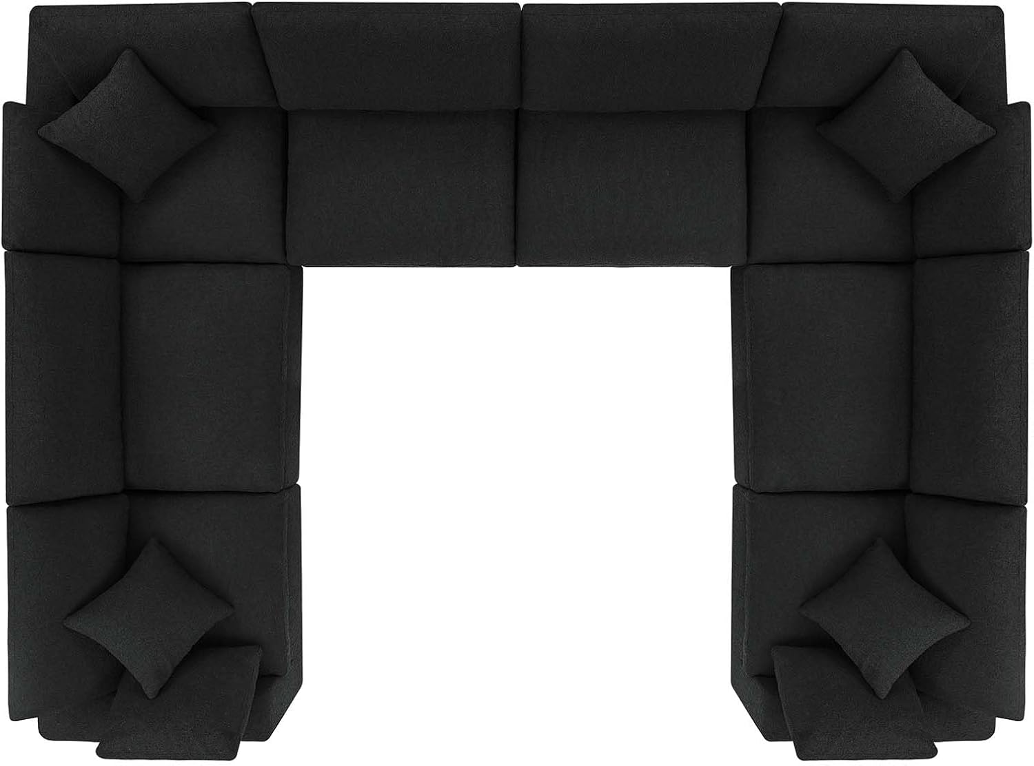 Modway Commix Down-Filled Overstuffed Boucle Fabric 8-Piece Sectional Sofa