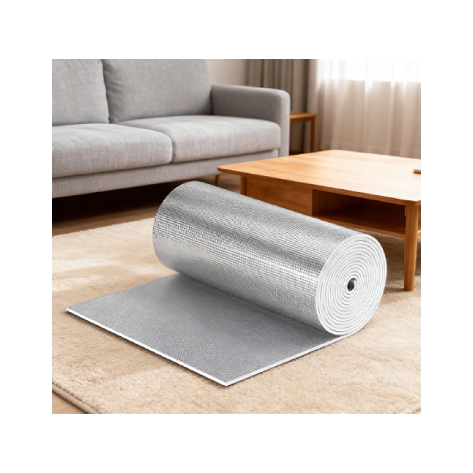 Aluminisé A Bulles Double Face Isolant Thermique Double RéFléChissant Couches, Isolation Durable RéFlecteur Chaleur 3-4mm RéFléChissant Isolant Thermique Mur(800cm/315in,1.5cm/0.59in)
