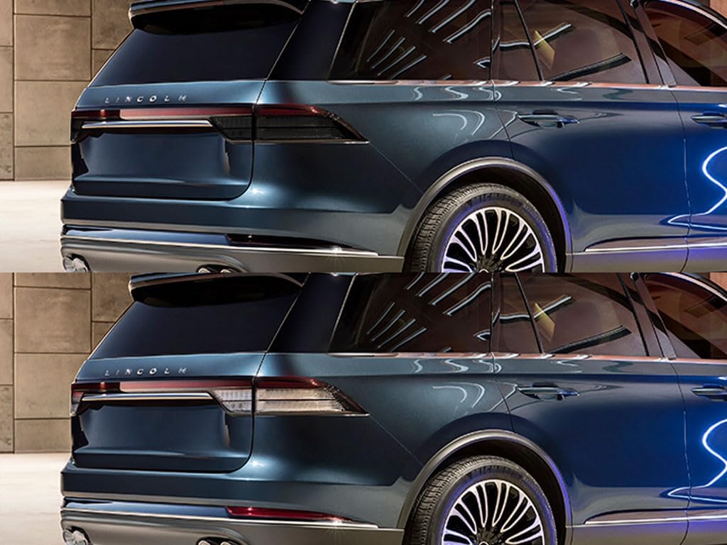 Rvinyl Tail Light Tint Covers Compatible with Lincoln Aviator 2020-2025 - Smoke